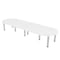 Skutchi Designs 45 in W, 144 in L, 29 in H, Engineered Wood Top, White HAR-RAC-46143-PT-09 - alternate 1